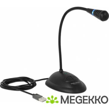 Delock 65871 USB Zwanenhalsmicrofoon met voet en mute +, Informatique & Logiciels, Verzenden