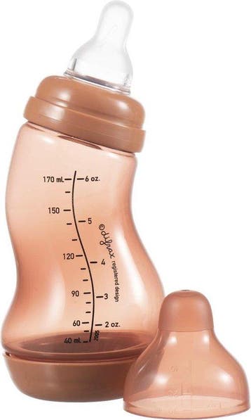 Difrax Anti-Colic S-Babyfles Natural - 170 ml - Brick/Roo..., Verzenden