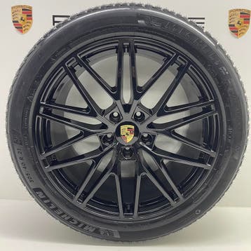 Porsche Cayenne E3 II ORIGINELE 21 RS Spyder zwart + banden, Autos : Pièces & Accessoires, Pneus & Jantes, Ophalen, Banden en Velgen