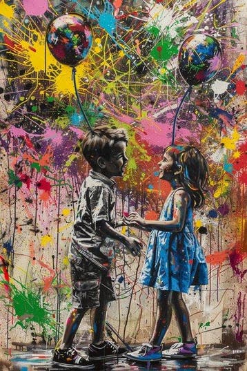 Dine Chanima (XX-XXI) - (XXL) Giant Kid Graffiti Artists, Antiek en Kunst