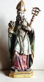 Statue représentant Saint Martin - 31 cm - Antique - Bois -, Antiquités & Art