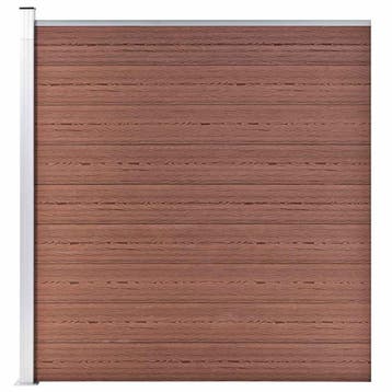 vidaXL Schutting 175x186 cm HKC bruin, Verzenden, Nieuw
