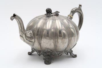 Shaw & Fisher - Theepot - Verzilverd