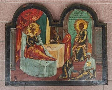 Icoon - Nativiteit van de Heilige Maagd Maria - Hout