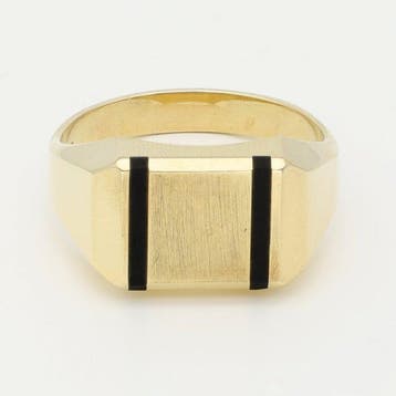 Bague - 14 carats Or jaune - Émail, Nieuw