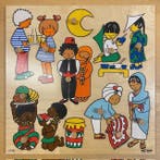 Educo Inlegpuzzel verschillende culturen (12 stukjes), Verzenden, Nieuw