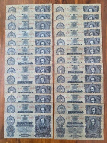 Hongarije. - 50 Banknotes - 1930/1941 (Zonder minimumprijs)