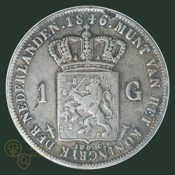 Nederland. Willem II. 1 Gulden 1846, 1847 & 1848 (3