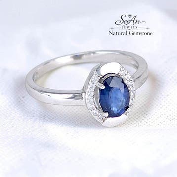 Zonder minimumprijs - Cocktailring Zilver, Natuursteen Ring