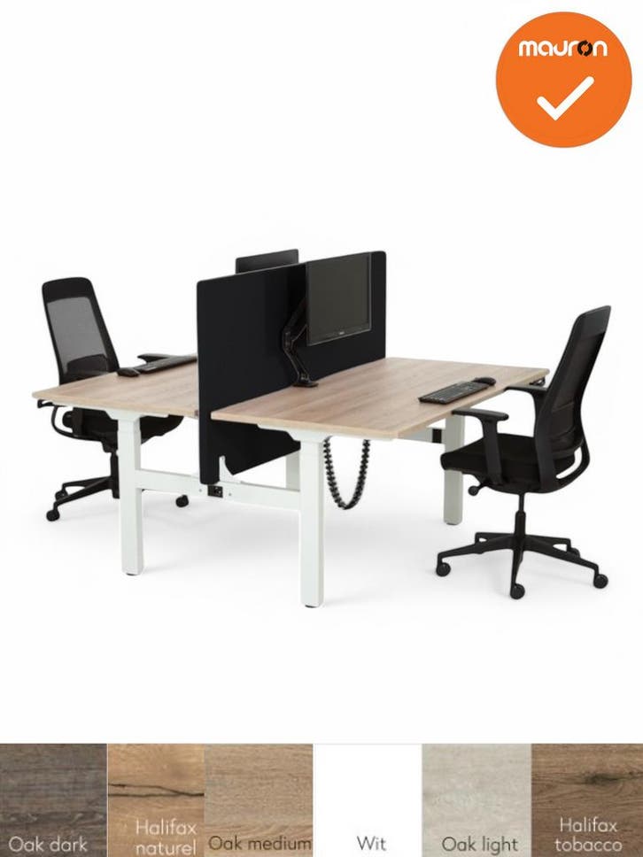 Duo bureau - slinger verstelbaar zit sta - maat en kleur bla, Articles professionnels, Aménagement de Bureau & Magasin | Mobilier de bureau & Aménagement