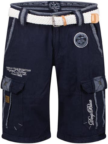Canadian Peak Heren Bermuda Met Riem Pailletteak Navy, Verzenden