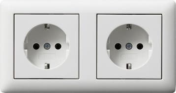 Gira Standaard 55 Dubbele SCHUKO Stopcontact Met Frame -, Verzenden