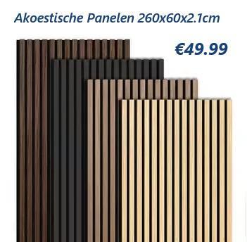 Akoestische Panelen 260x60cm Best Prijsgarantie!, Ophalen of Verzenden, Nieuw, Hout, 20 tot 50 mm