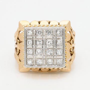 Ring - 18 karaat Geel goud Diamant (Natuurlijk), Nieuw