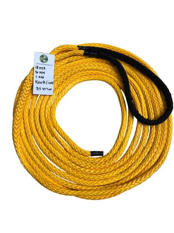 Hawk-Line Touw HMPE - 1 Bekleed oog 18MTR  20MM 35Ton - N..., Watersport en Boten, Verzenden, Nieuw