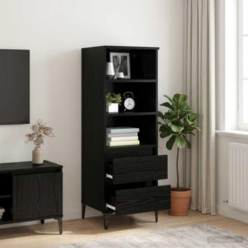 vidaXL Highboard Zwart eiken 40 x 36 x 110 cm Bewerkt hout, Verzenden, Nieuw