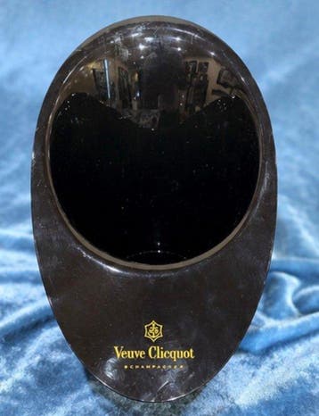 Asymmetric Veuve Clicquot Champagne Bucket Elegant Black