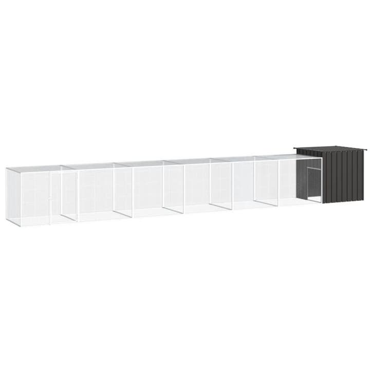 vidaXL Kippenhok 700x91x100 cm gegalvaniseerd staal, Dieren en Toebehoren, Knaagdieren en Konijnen | Hokken en Kooien, Nieuw, Verzenden