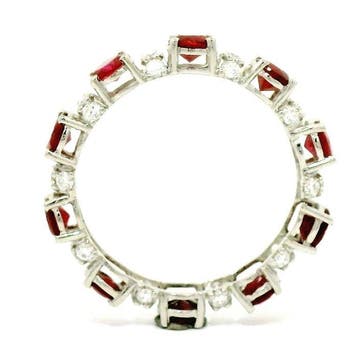 Ring Platina - 2.29ct. tw. Robijn - Diamant, Nieuw