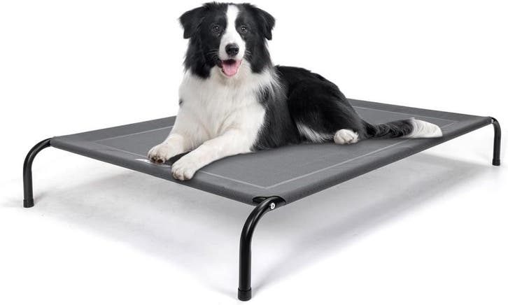 Hondenbed op pootjes - Grijs - 124x90 cm - Nobleza, Animaux & Accessoires, Paniers pour chiens, Envoi