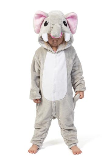 KIMU® Onesie Grijze Olifant Baby Pakje 68-74 Olifantenpak Ko, Ophalen of Verzenden