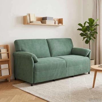 vidaXL 3-Zits Sofa Zeegroen 198 x 83 x 95 cm Fluweel, Huis en Inrichting, Zetels | Zetels, Verzenden, Nieuw