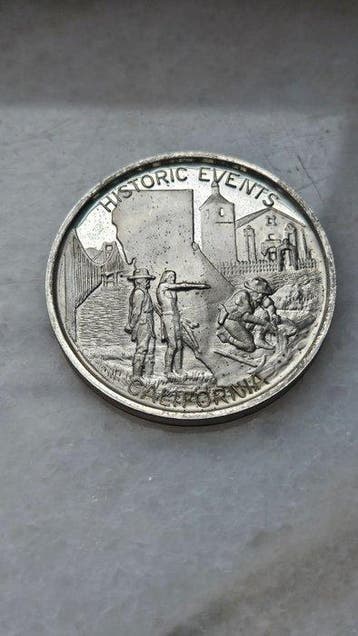 Verenigde Staten. Silver medal 1973, California Historical