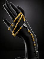 Barnsteen - Authentic Baltic Amber Catholic Rosary – Glowing