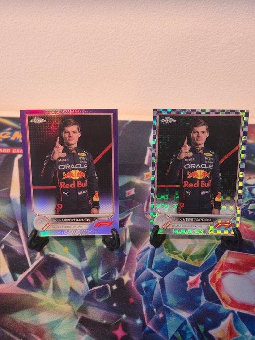 2023 Topps Chrome F1 Max Verstappen Parallel card, Foil - 3, Verzamelen, Stickers