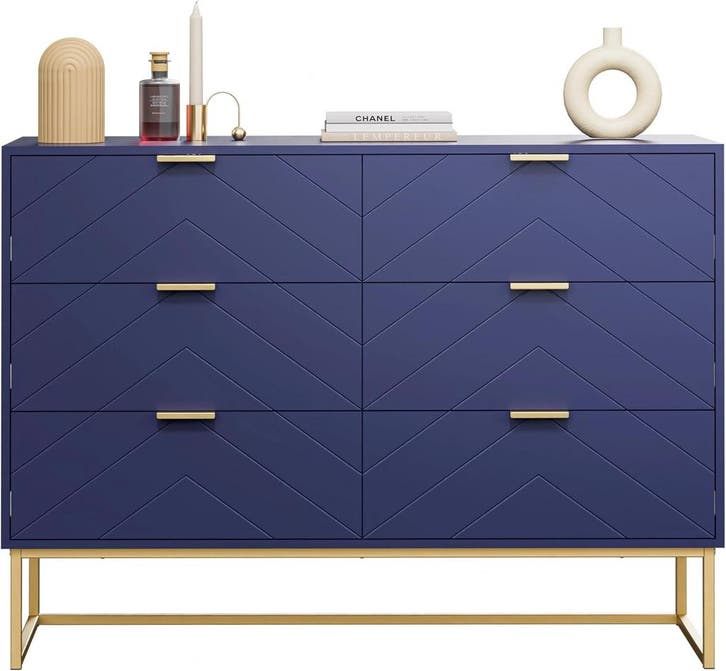 Commode - Dressoir - Ladekast - 100x34x73,5 cm - Marineblauw, Huis en Inrichting, Woonaccessoires | Overige, Nieuw, Verzenden