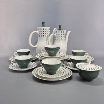 Thomas Germany Porzellan Kaffeeservice Vintage Punktedekor -