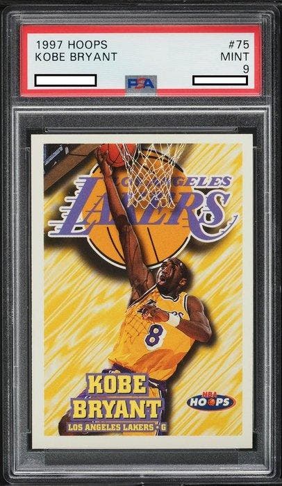 1997 Nba Hoops Kobe Bryant #75 Graded card - PSA 9, Verzamelen, Stickers