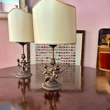 Lampe de table (2) - Laiton, Antiek en Kunst