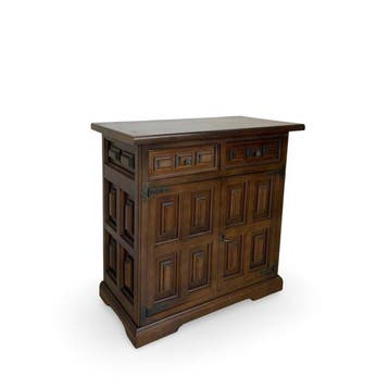 Credenza - Hout, Messing, fineerhout - Een kleine credenza