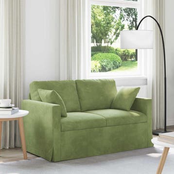 vidaXL bank / zetel Lichtgroen 138 x 78 x 80 cm Fluweel, Verzenden
