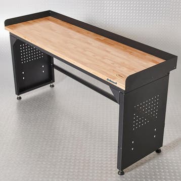 Datona Werkbank PRO - eiken werkblad - 200 cm - zwart -, Ophalen of Verzenden, Nieuw