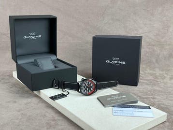 Glycine - Airpilot GMT Date Black/Red - GL0438 - Heren -