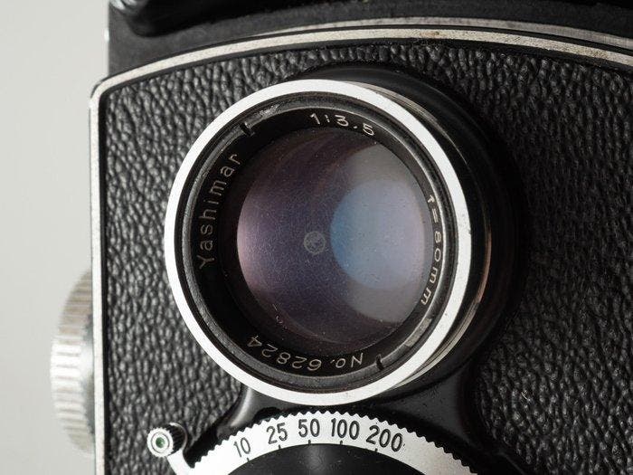 Yashica Yashicaflex with Yashimar 3,5/80mm Twin lens reflex, Audio, Tv en Foto, Fotocamera's Analoog