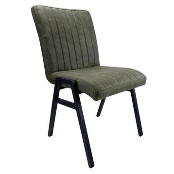 Stoel | Microvezel/Metaal | Groen | Zwarte Poten | Indoor |, Verzenden