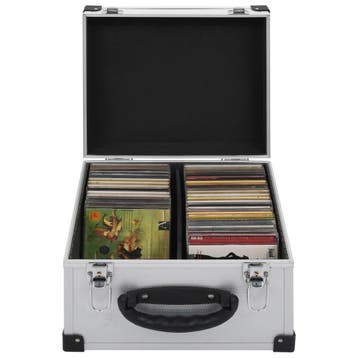 vidaXL Cd-koffer voor 40 cds aluminium ABS zilverkleurig, Verzenden