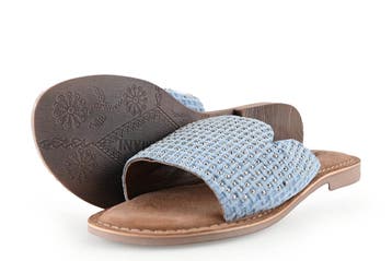 Lazamani Slippers in maat 39 Blauw, Slippers, Lazamani, Zo goed als nieuw, Verzenden