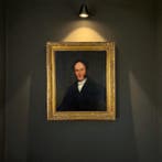 Britse school (XIX) - Portrait of a gentleman in a black
