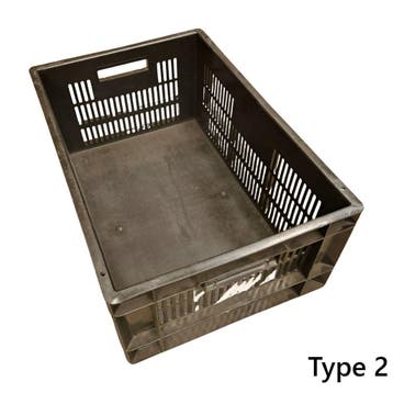 Stapelkrat 600x400x240 mm euronorm zwart kunststof, Ophalen of Verzenden, Nieuw