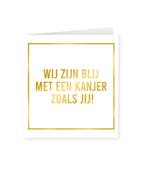 Kaart Blij Een Kanjer Goud Wit 15cm, Verzenden, Nieuw