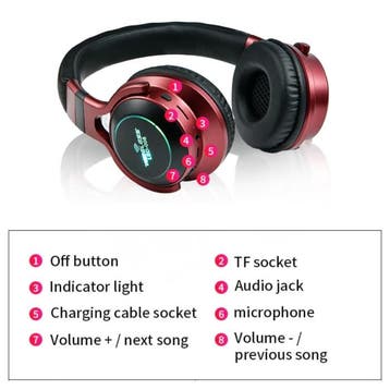 Draadloze Koptelefoon Bluetooth Wireless Headphones 3D, Verzenden, Nieuw