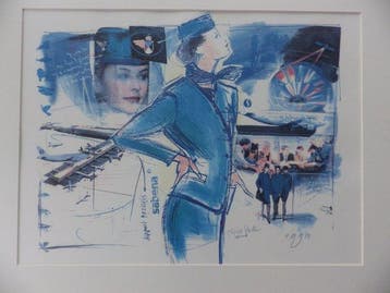 Strelli Olivier / Sabena Zeldzame poster van Sabena gemaakt