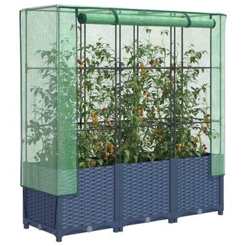 vidaXL Plantenbak verhoogd met kashoes 120x40x138 cm, Verzenden, Nieuw