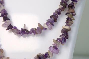Amethist - Paarse amethist - 56g - Halsketting