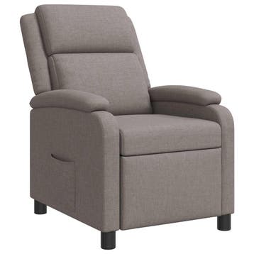 vidaXL Recliner Taupe Stof, Verzenden, Nieuw