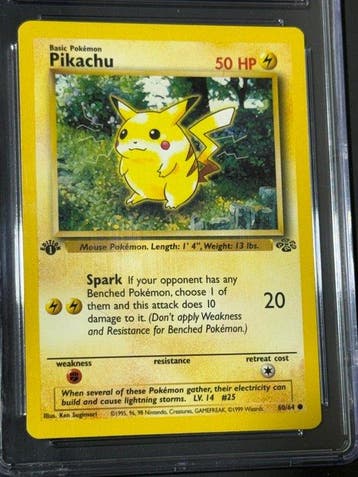 Pokémon - 1 Graded card - Pikachu Jungle - 1st Edition - CGC, Hobby & Loisirs créatifs, Jeux de cartes à collectionner | Pokémon